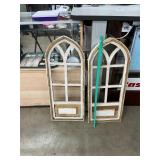 2 wooden arches
