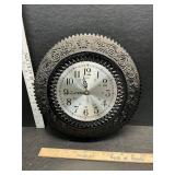 Black glass clock