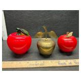 Apples glass, marble and glass