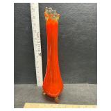 Swung glass vase