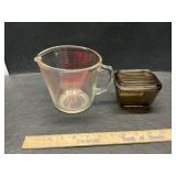 Pyrex dish and measuring cup