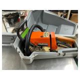 Stihl 026 chain saw running