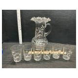Pitcher and glasses