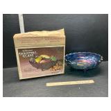 Carnival glass fruit bowl