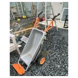 Hand truck wheel barrel