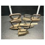 6 antique irons
