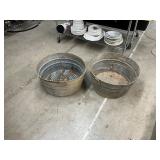 2 #2 galvanized tubs