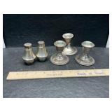 Weighted sterling candle stands and shakerï¿½s