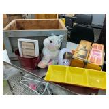 Wood box and contents