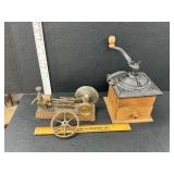 Coffe grinder and stem engine