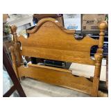 Queen bed with rails and slats