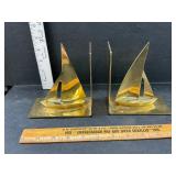 Brass book ends