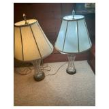 2 glass lamps