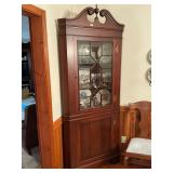 Antique corner cupboard (contents not included)