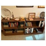 2 book cases with contents