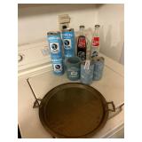Brass tray and Tar Heels items