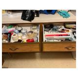 Drawers and cabinet contents
