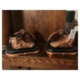 Copper shoes book ends