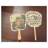 2 vintage Albemarle fans Stanly bank and coke
