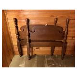 2 single beds with holly wood frames