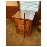 Oak file cabinet