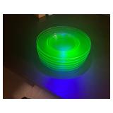 6 uranium glass plates