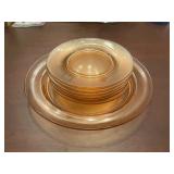 Amber glass plates