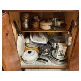 Cabinet contents pots and pans