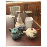 Tea pots and vases