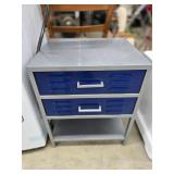 Metal side table 20 by 17 by 24 tall