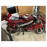 Running small motorcycle