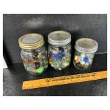 3 jars of marbles