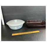 Glass bake bowl and Pyrex dish