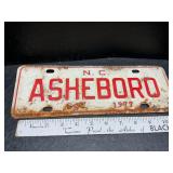 1977 Ashboro tag 1977 Ashboro tag