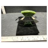 Knife with marble handle and base Knife with marble handle and base