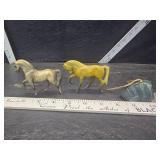Metal fish, metal and plastic horse Metal fish, metal and plastic horse