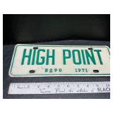 1971 High Point tag 1971 High Point tag