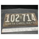 1935 NC tag 1935 NC tag