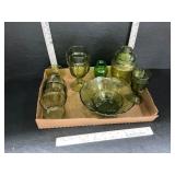 Green glass lot Green glass lot