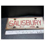 1968 Salisbury tag 1968 Salisbury tag