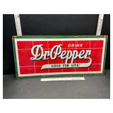 Vintage enamel Dr Pepper sign Vintage enamel Dr Pepper sign