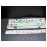 1974 Mocksville tag 1974 Mocksville tag