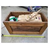 Toy chest and contents Toy chest and contents