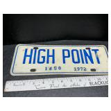 1972 High Point tag 1972 High Point tag