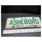 1967 Ashboro tag 1967 Ashboro tag