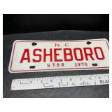 1970 Ashboro tag 1970 Ashboro tag