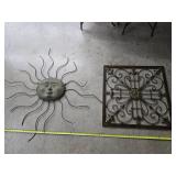 Iron sun wall decor and other Iron sun wall decor and other