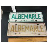 1974 & 75 Albemarle tags
