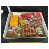 Vintage Christmas ornaments and crayons