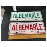 1976 & 77 Albemarle tags